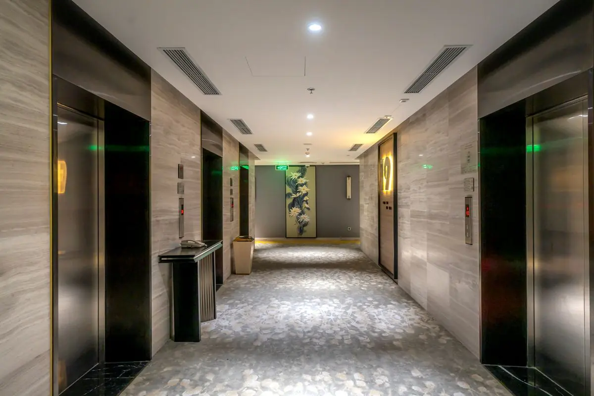 Lobby de hotel clássico, ilustrativo